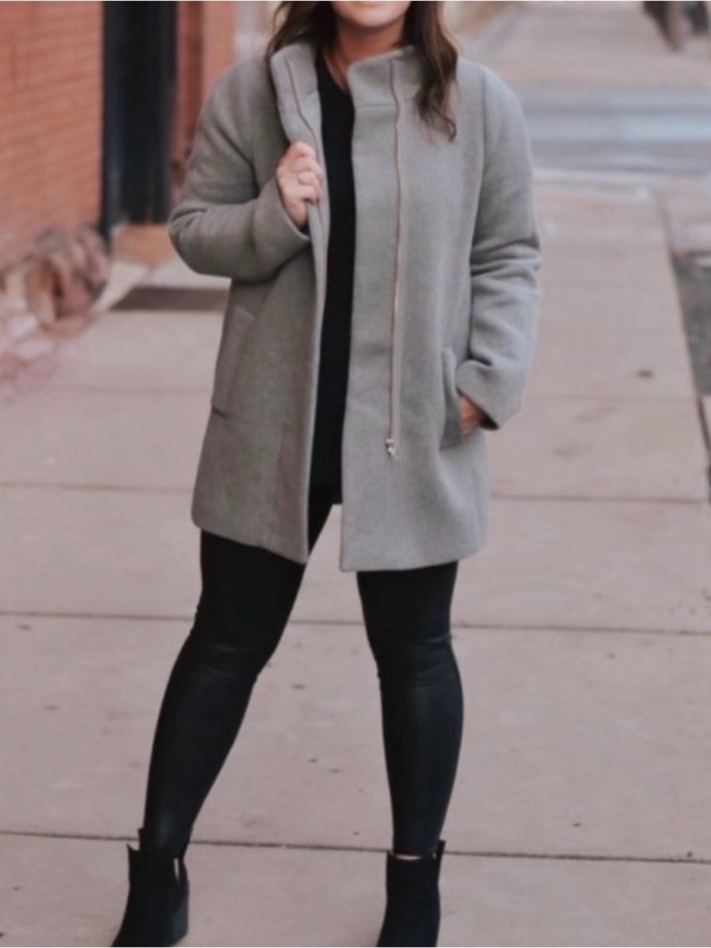 J. Crew Gray Cocoon City Coat